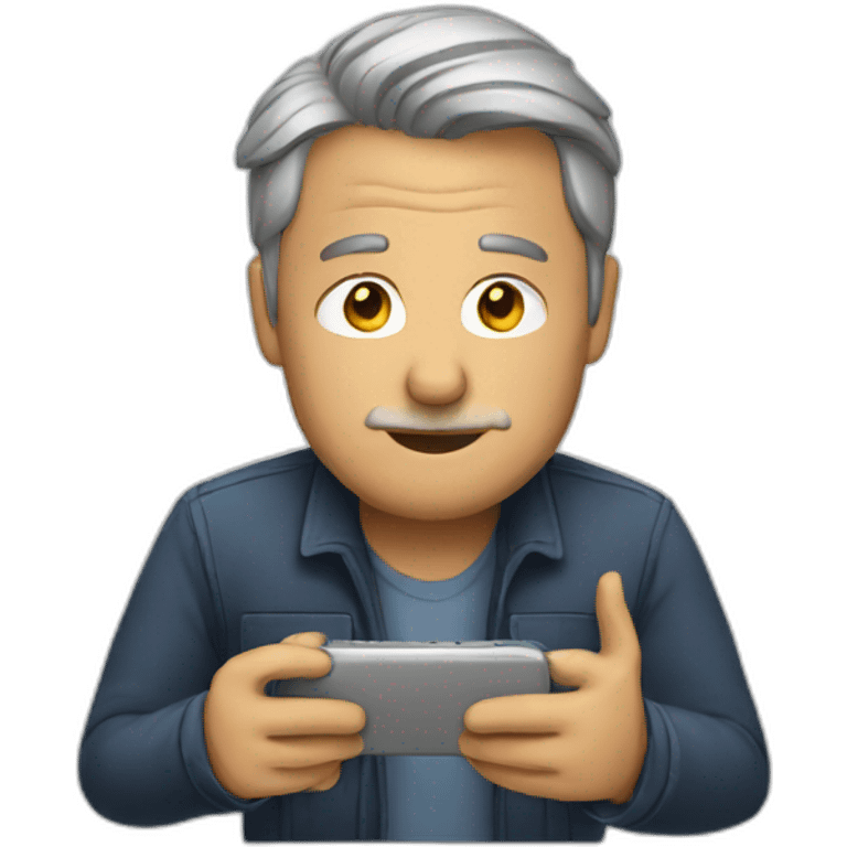 A man using phone emoji