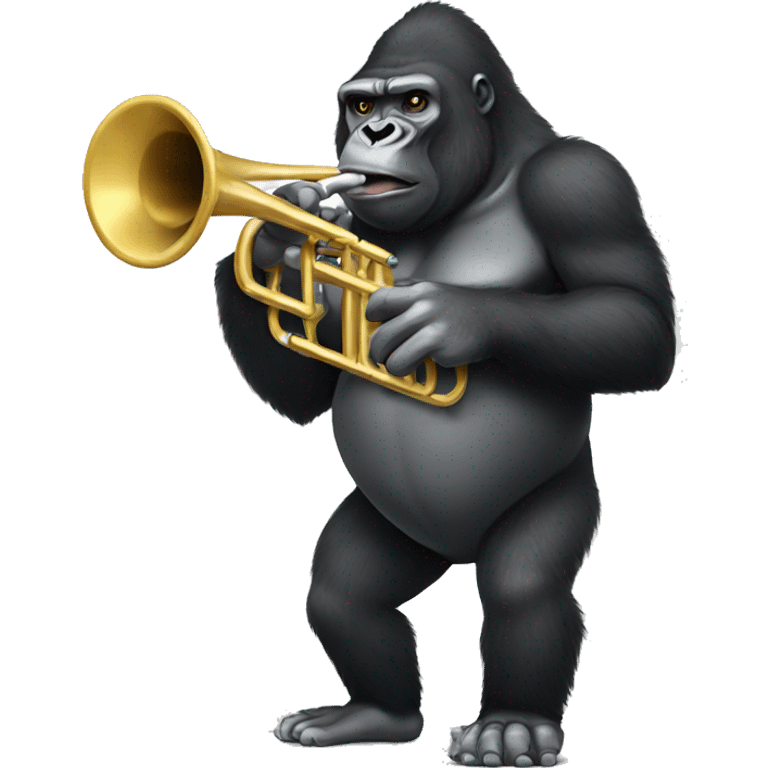 Gorilla with trumpet  emoji