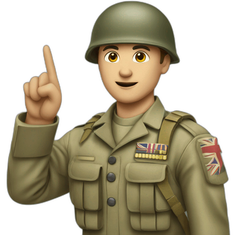 British army soldier pointing emoji