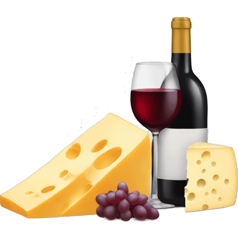 Wine and cheese  emoji