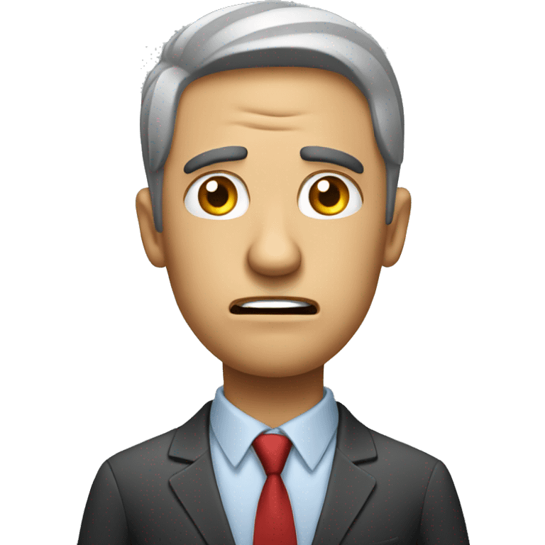 stressed business man emoji