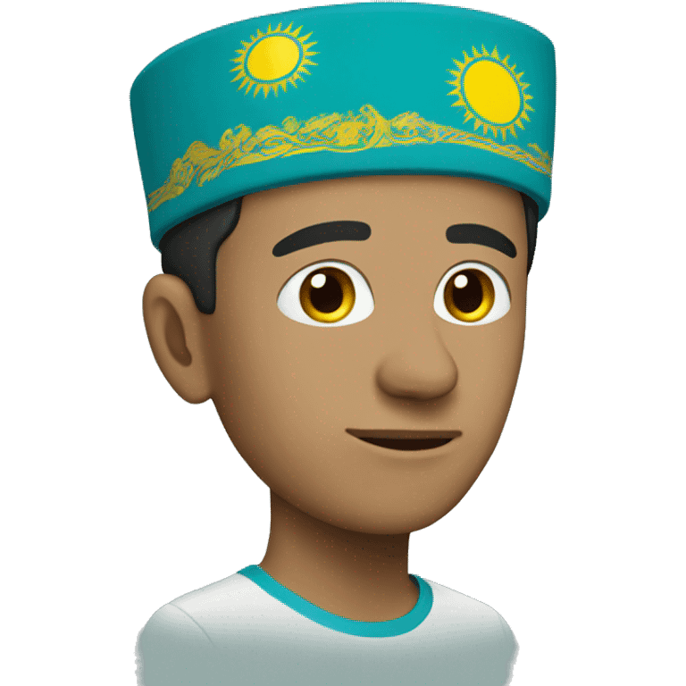 man with kazakhstan's flag emoji