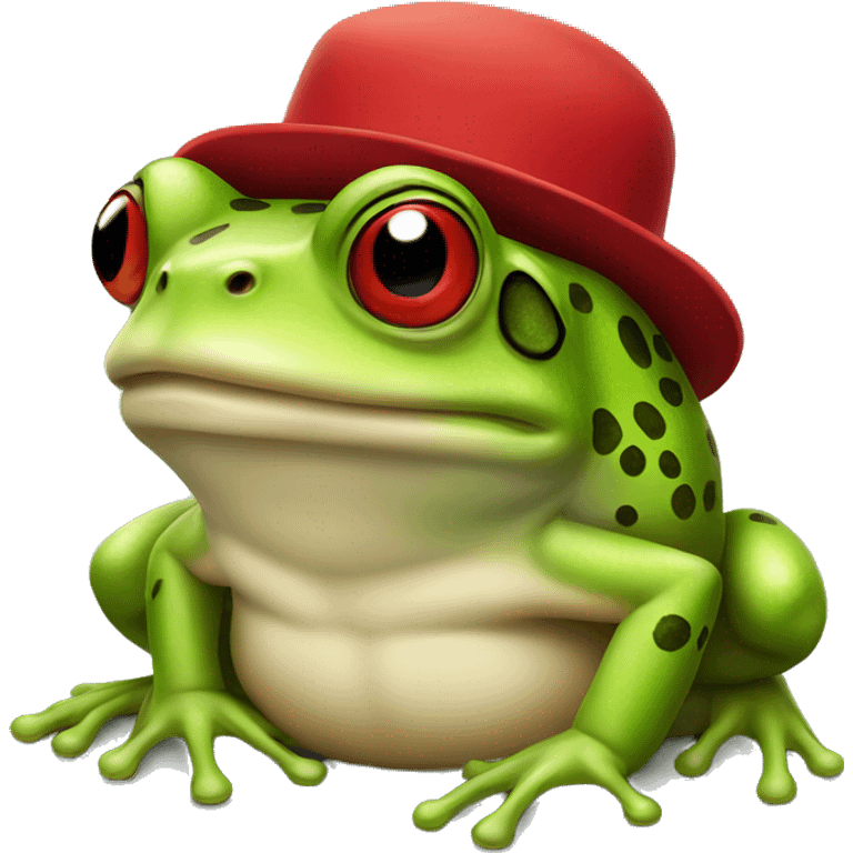 Frog with red hat emoji