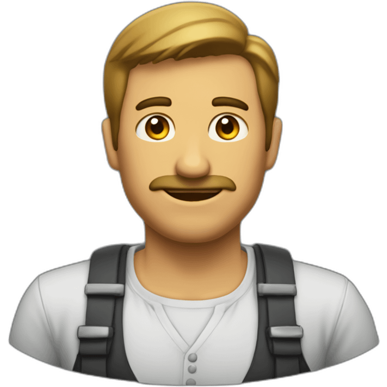 hombre de negocios que encoje los hombros a emoji