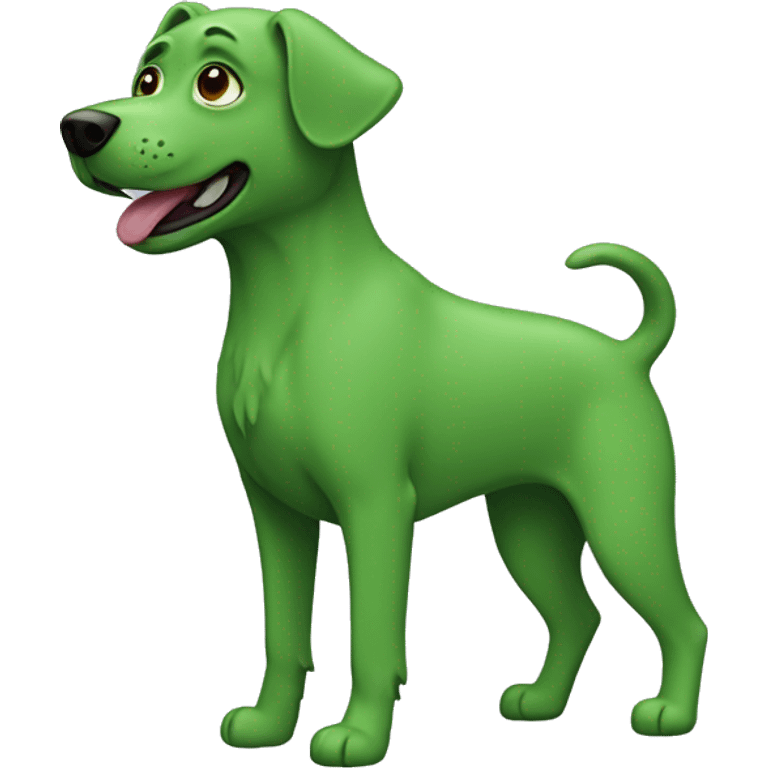 green dog emoji