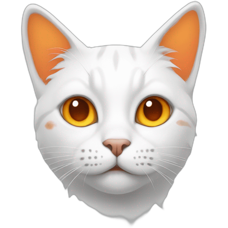 white cat with orange stains emoji