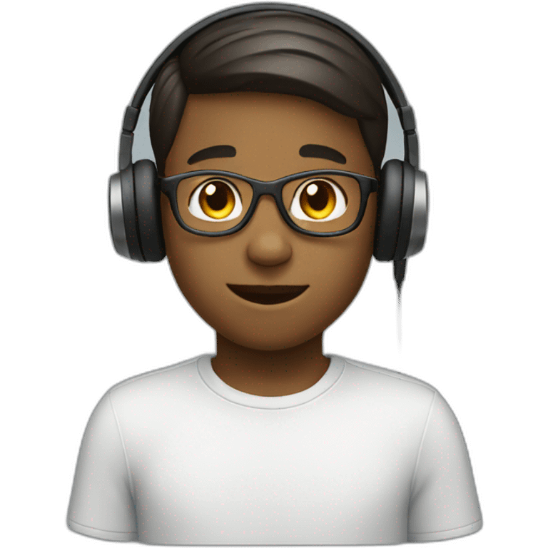 boy with headphones  emoji