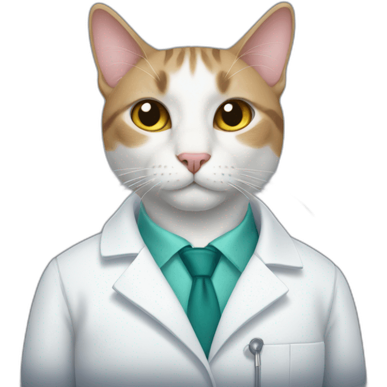 Cat with lab coat emoji