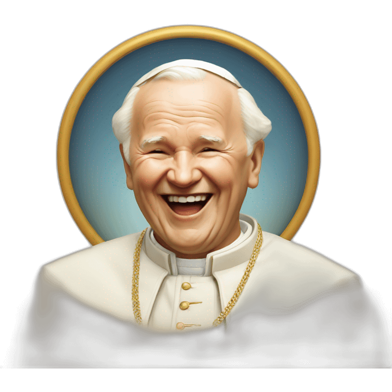 John paul II laughing emoji