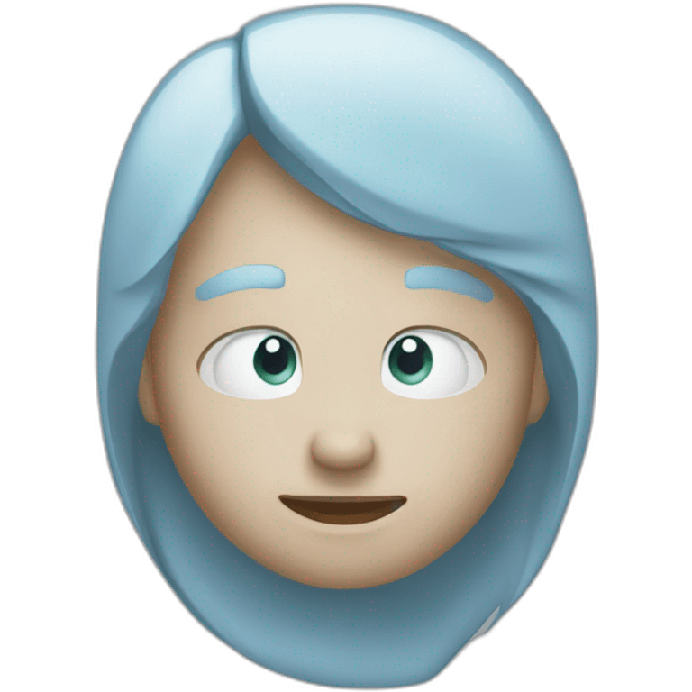 Visto en un círculo celeste emoji