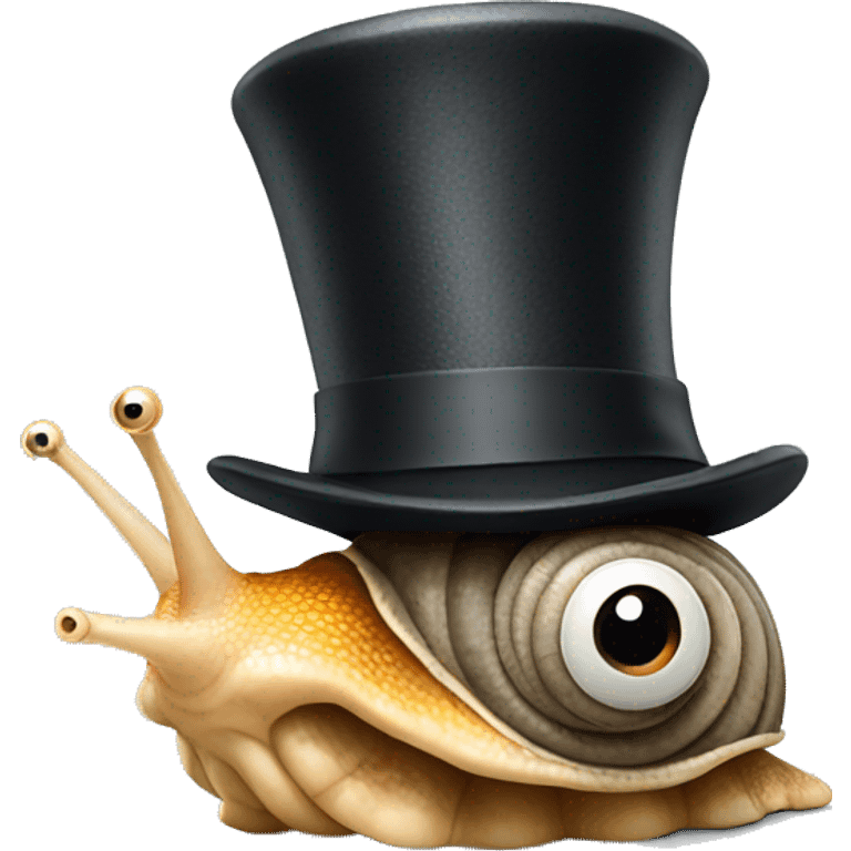 Snail wearing top hat  emoji