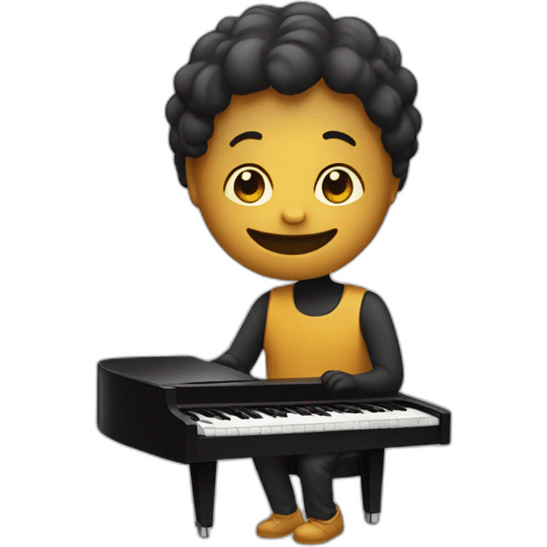 Chat qui joue du piano emoji