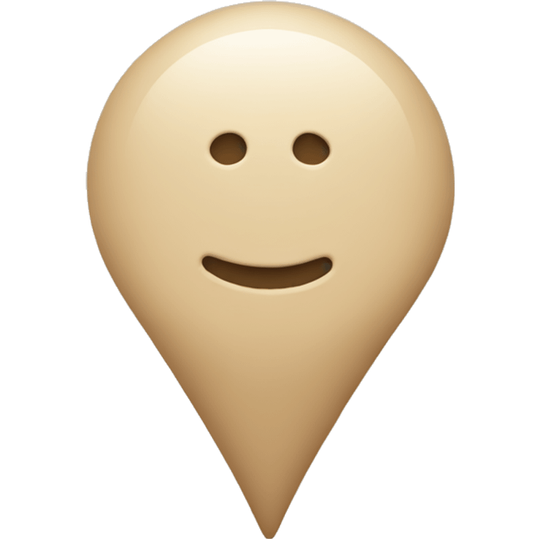 Soft beige location pin emoji