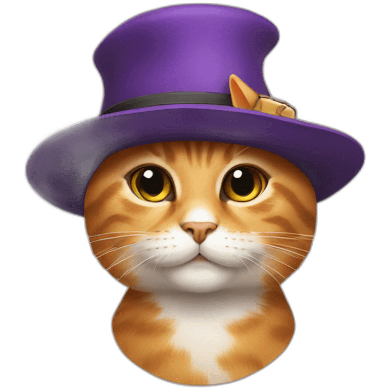 Cat on hat emoji