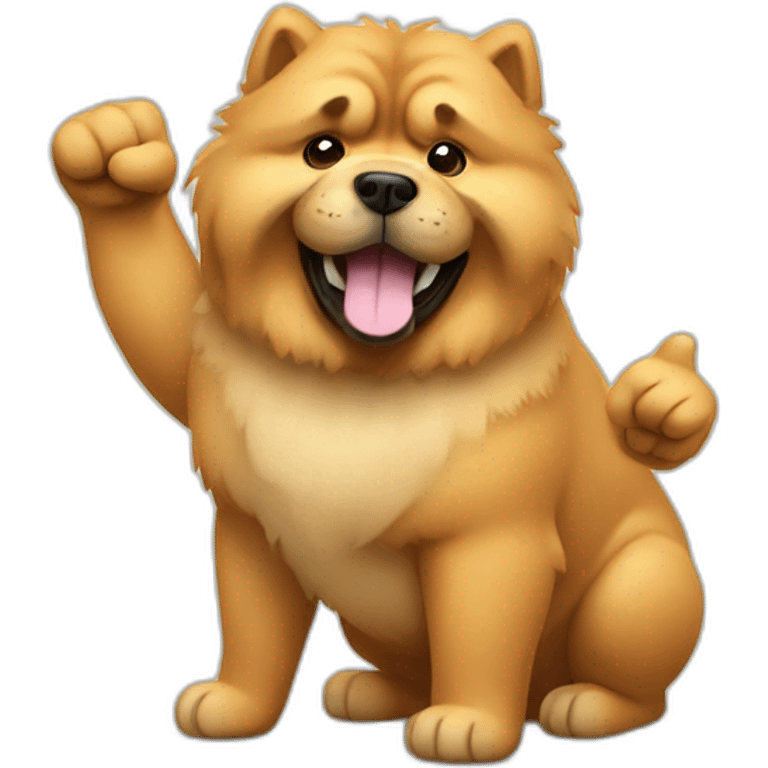 chow-chow with thumb up emoji