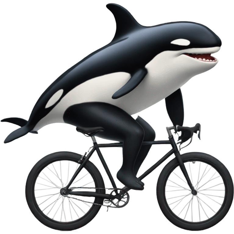 'orca riding a bike emoji