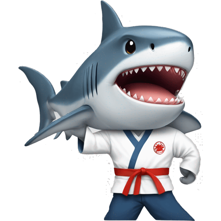 shark wearing karate uniform emoji