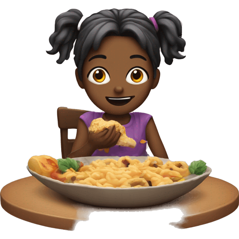 girl eating a berenjena emoji