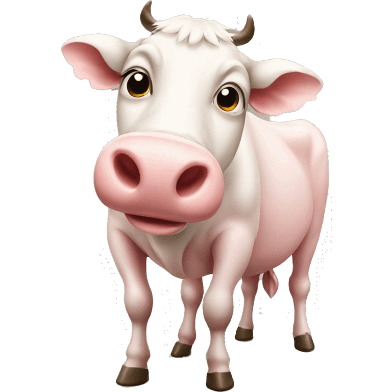 cow with pig emoji