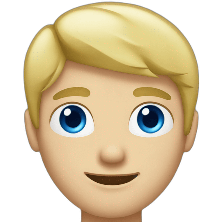 blond, blue eyes guy emoji