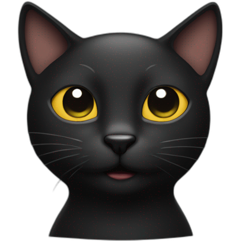 wink-black-cat emoji