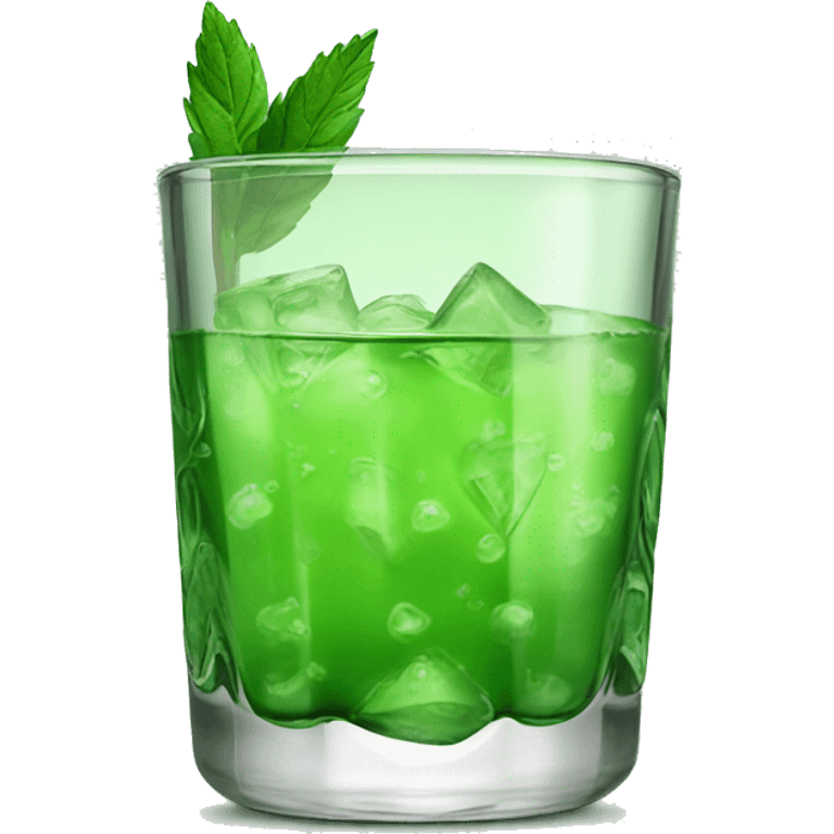 green drink in short old fashioned glass emoji