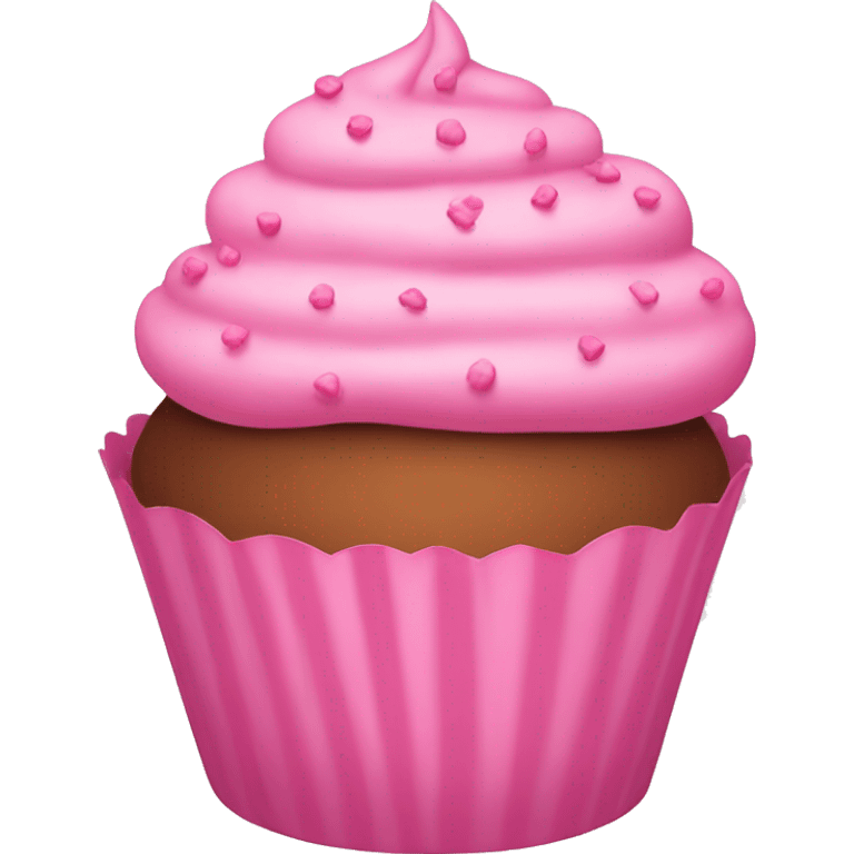 pink cupcake pink icing pink sprinkles emoji