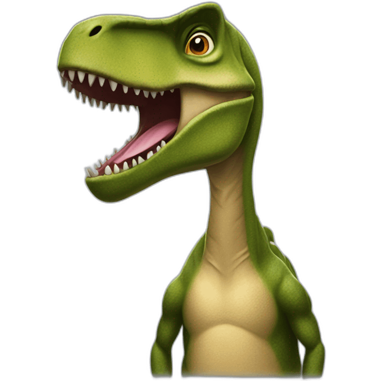 T-rex saying "GNIII" emoji