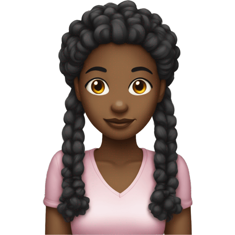 Black girl with Afro pigtails  emoji