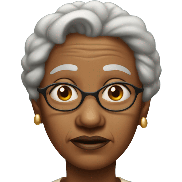 Sideye from an old black woman emoji