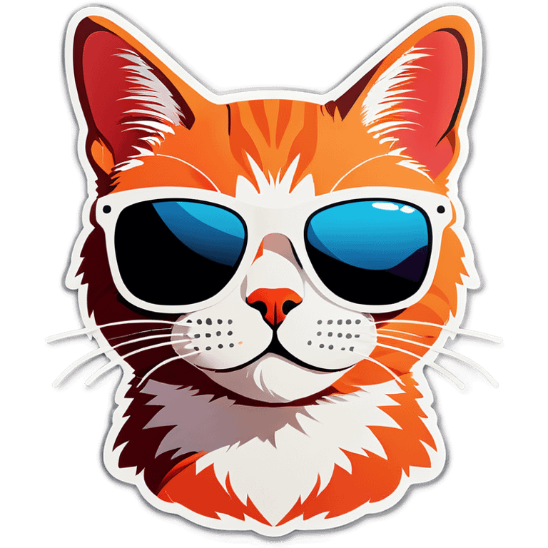 Cat with sunglasses emoji