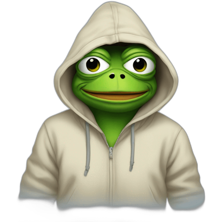 pepe frog in hoodie emoji