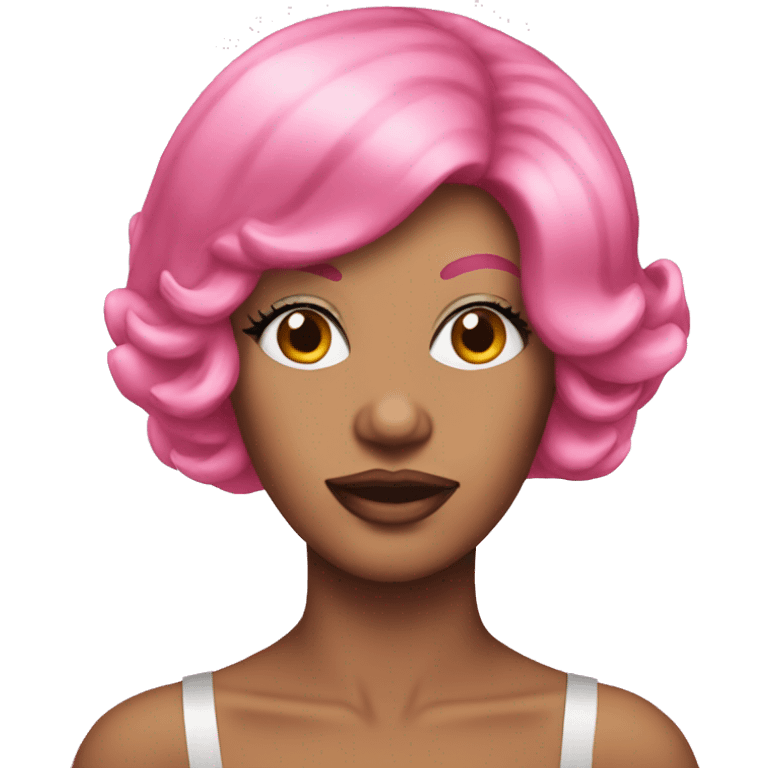 Drag queen with a pink wig  emoji