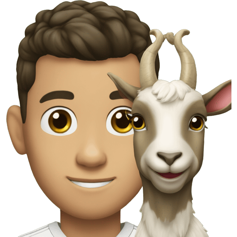 Cr7 with a goat  emoji