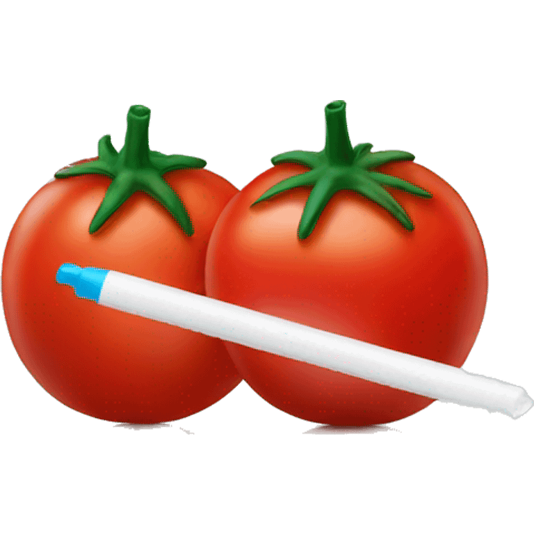 Tomato and tampon emoji