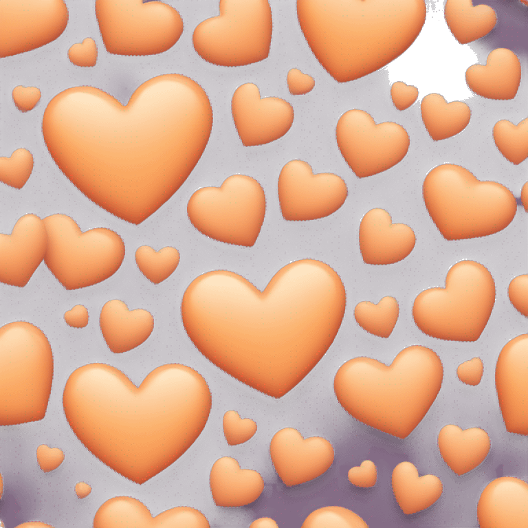 pastel orange heart  emoji