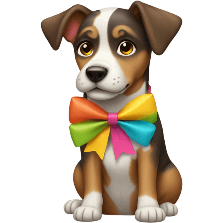 dog with a bow emoji