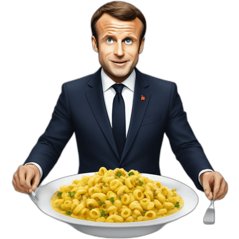 emmanuel macron qui mange des suhi emoji