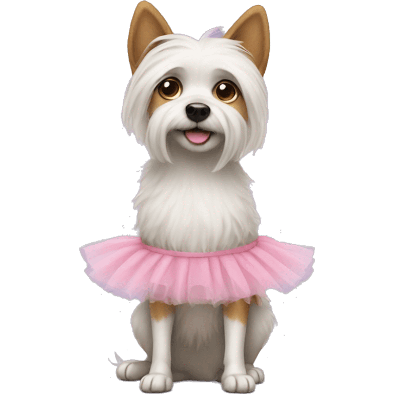 Dog in a tutu emoji