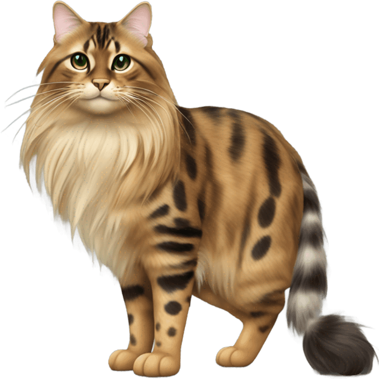 Long Hair Cashmere Bengal Cat  emoji