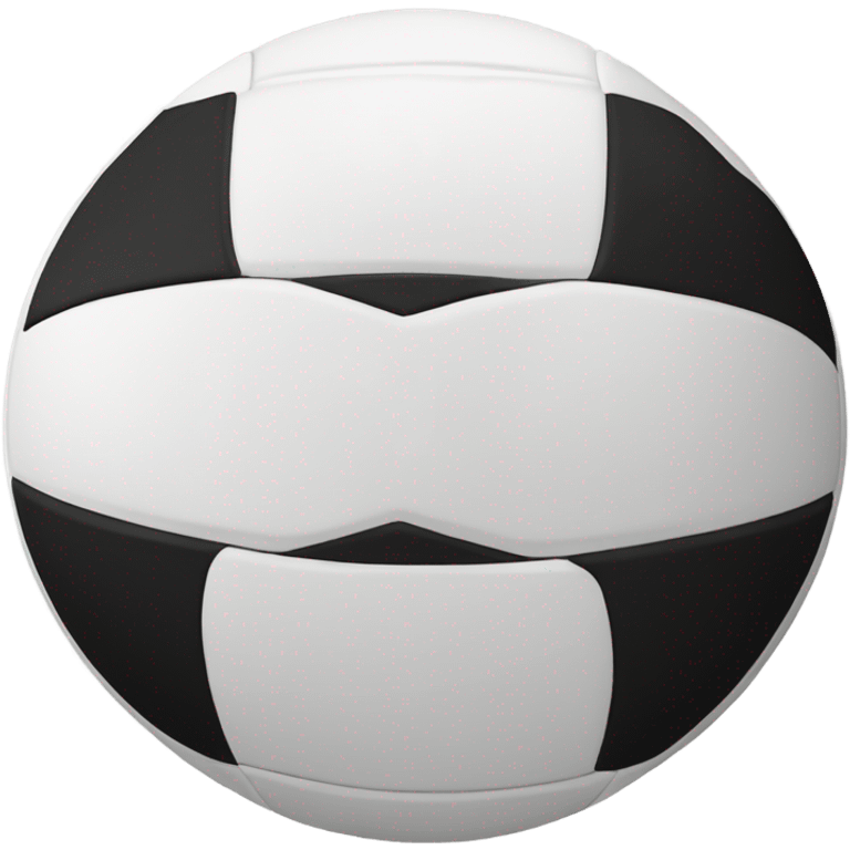 A black and white volleyball emoji