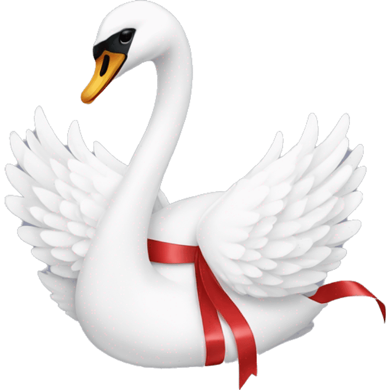 swan with ribbon emoji