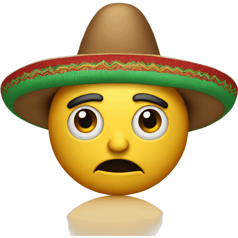 thinking face with mexican hat  emoji