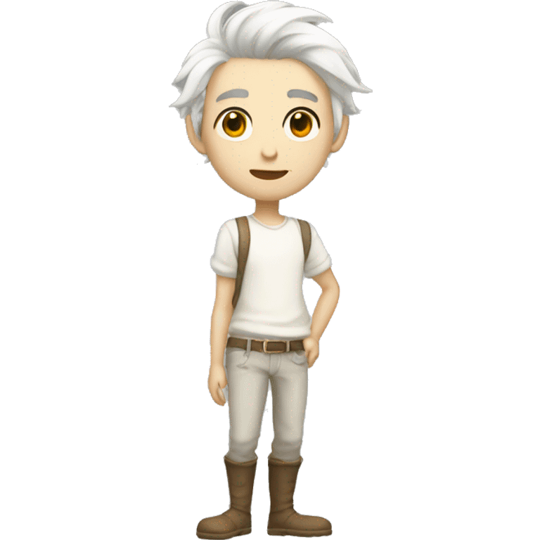 a game character showing his full body, white skin emoji