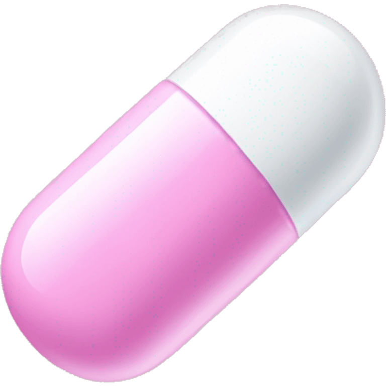 Pink and white capsule pill emoji