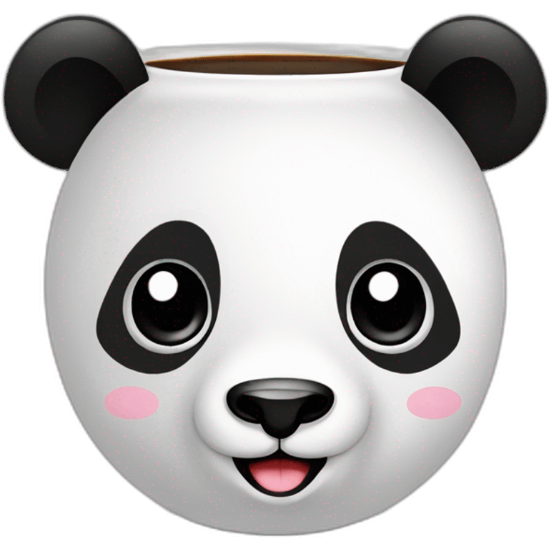 Panda dans tasse à café emoji