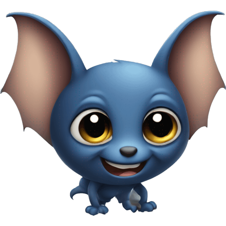 Cute Bat with blue eyes  emoji