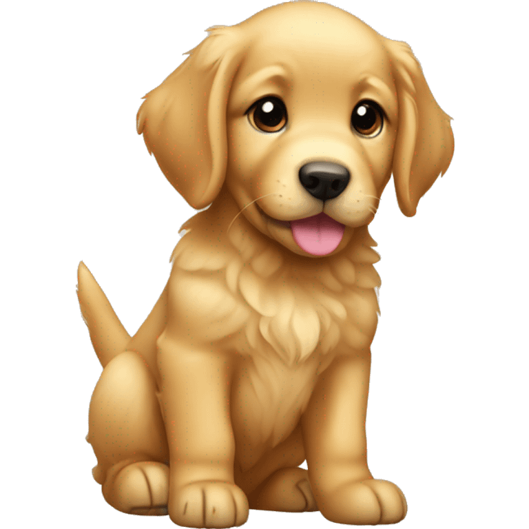 golden retriever puppy  emoji