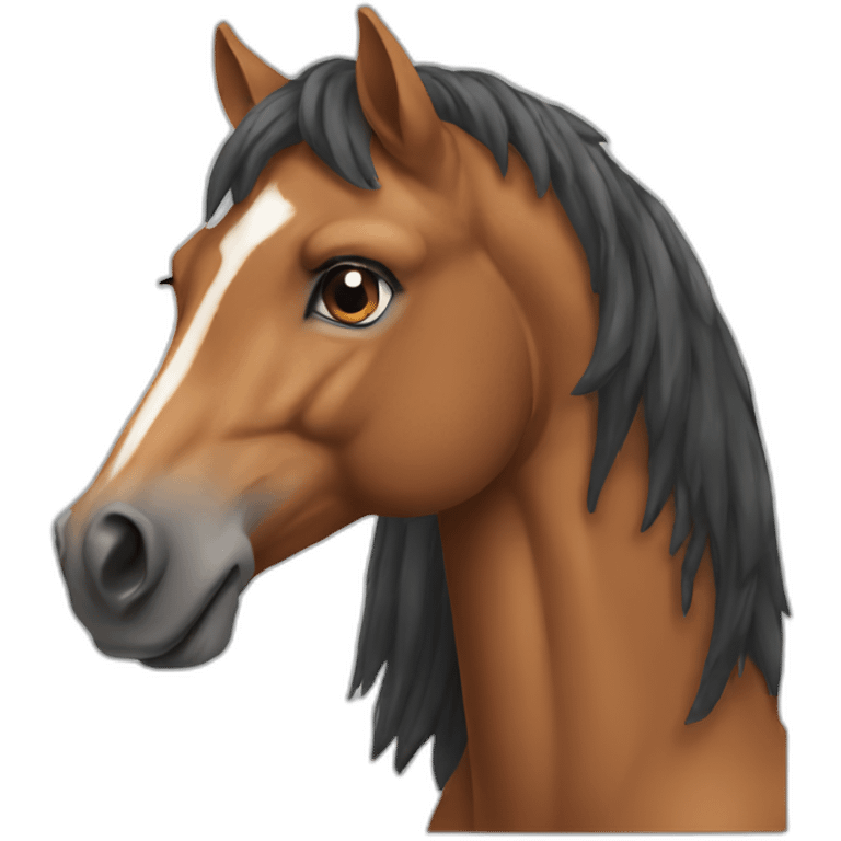 a spitting horse emoji