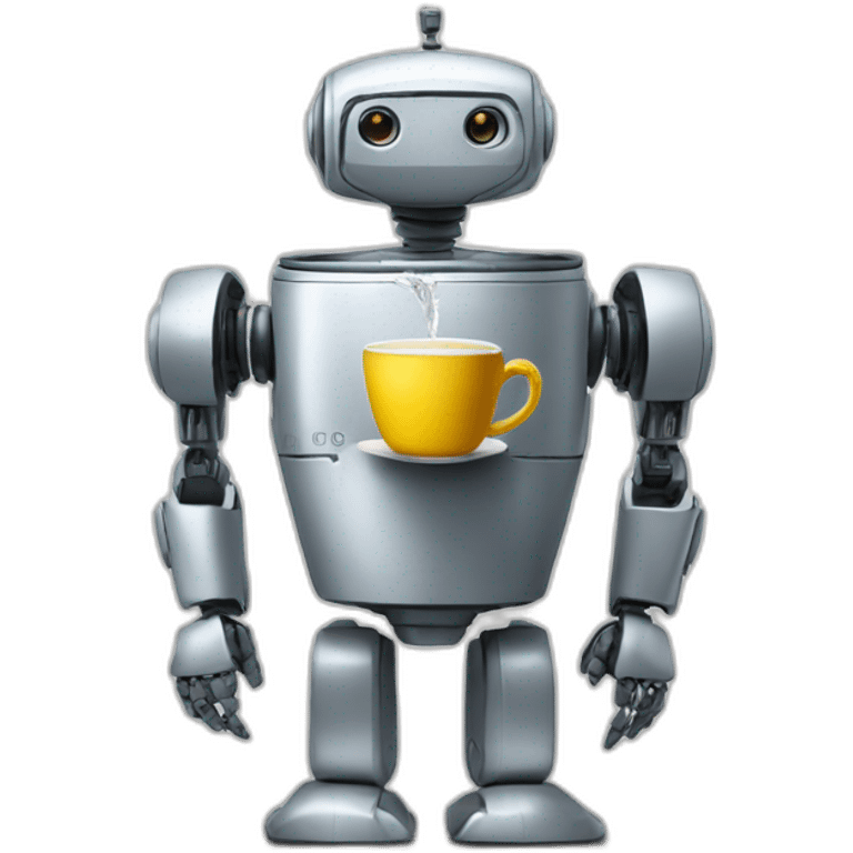 ROBOT DRINKING TEA lipton emoji